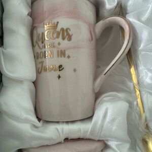Pink and Gold Ceramic Mug